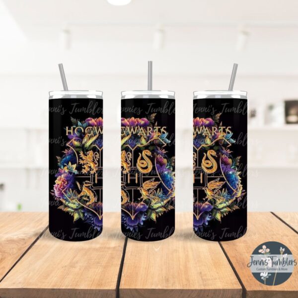 Colorful Flowers Hog W Arts 20 oz Tumbler