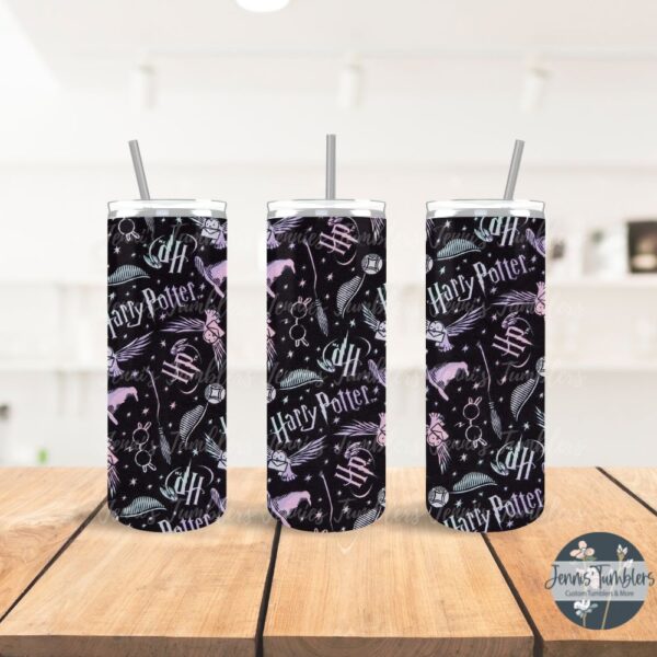 HP Purple and White Background 20 oz Tumbler