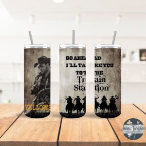 YS RIP, Train Station with Cowboys 20oz Tumbler