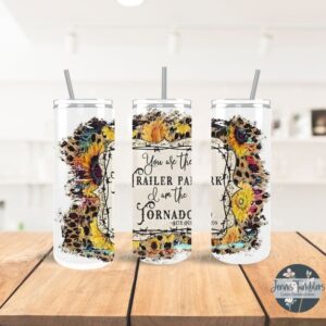 YS Trailer Park/Tornado Sunflower and Leopard 20oz Tumbler