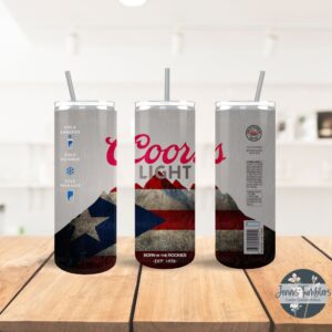 Light Beer Puerto Rican Flag 20 oz Tumbler