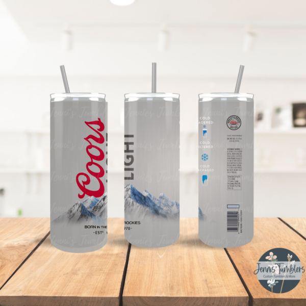 Light Beer Silver Can 20 oz Tumbler