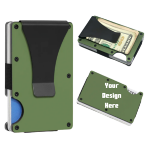 Personalized Laser Engraving Metal Wallet with Money Clip